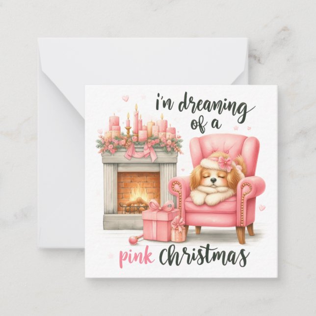 Cute Christmas Notelets Note Card (Front)