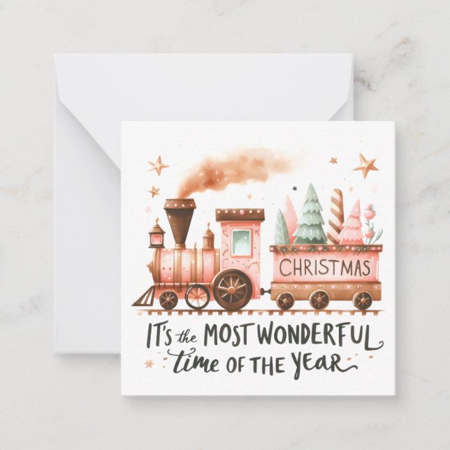 Cute Christmas Notelets Note Card (Front)