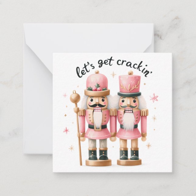 Cute Christmas Notelets Note Card (Front)