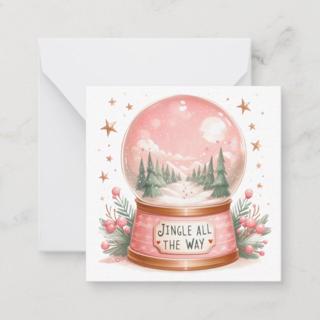 Cute Christmas Notelets Note Card (Front)