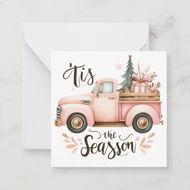 Cute Christmas Notelets Note Card (Front)