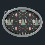 Cute Christmas Nutcracker on a Black Background  Belt Buckle<br><div class="desc">This belt buckle rocks the enchanting Christmas Nutcracker Soldiers, Christmas trees & Fairies on a Black Background design. It’s a chill and cool accessory, adding that holiday magic to your look without even trying. If you dig celebrating the holiday vibe with style, this belt buckle is your jam. Get into...</div>