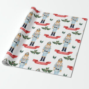 Cute Christmas Nutcracker Pattern Wrapping Paper