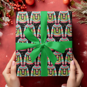 Cute Christmas Nutcracker Ugly Christmas Sweater Wrapping Paper