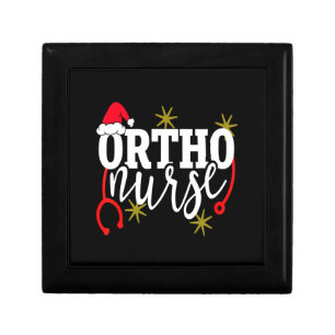 Cute Christmas Orhto Nurse Santa Hat Holiday Rn  Gift Box