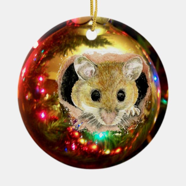Cute Christmas Ornament Mouse (Front)