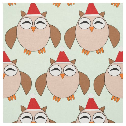 Cute Christmas Owl Craft Fabric