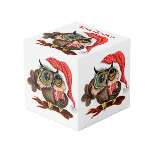 Cute Christmas Owl Cube
