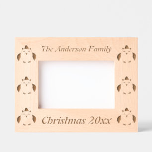 Cute Christmas Owl Custom Engraved Frames