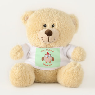 Cute Christmas Owl Custom Teddy Bear