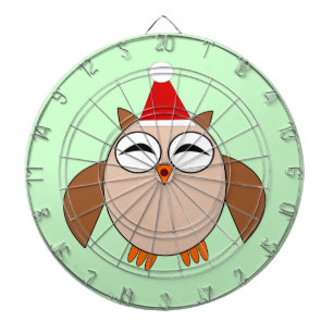 Cute Christmas Owl Dart Board
