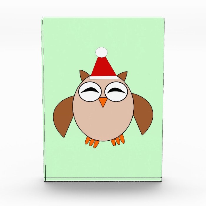 Cute Christmas Owl Decoration Acrylic Award