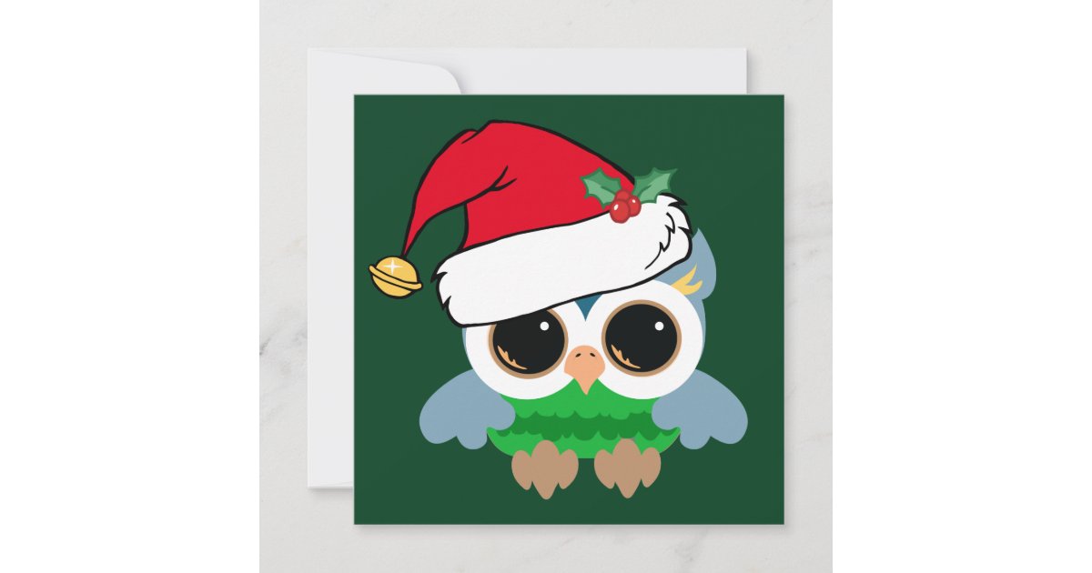 Cute Christmas Owl Holiday Card | Zazzle