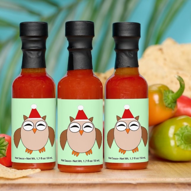 Cute Christmas Owl Hot Sauces (Multi)