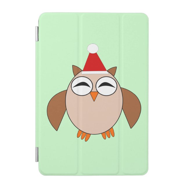 Cute Christmas Owl iPad Mini Cover (Front)
