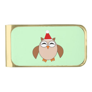 Cute Christmas Owl Money Clip