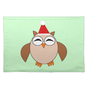 Cute Christmas Owl Placemat