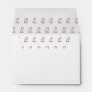 Cute Christmas Owl Watercolor Pattern Envelope