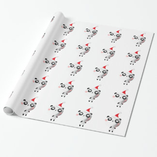 Cute Christmas Panda Bear Wrapping Paper
