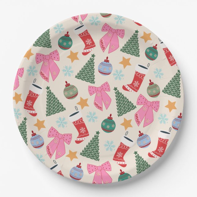 Cute Christmas Paper Plates (Front)