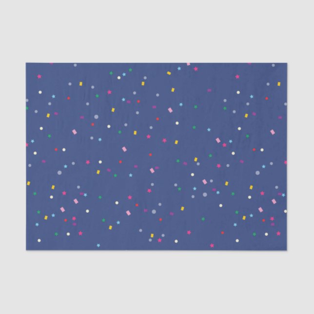 Cute Christmas Party Confetti Pattern Tissue Paper (Front)