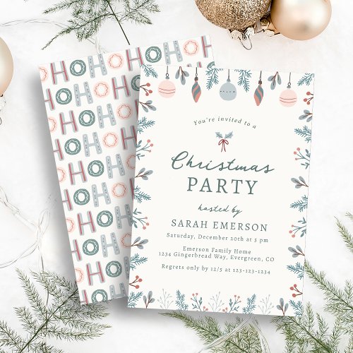 Cute Christmas Party Invitation