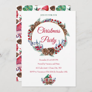 Cute Christmas Party Invitation
