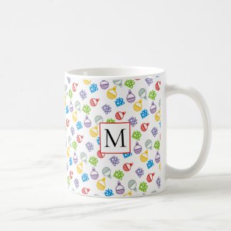 Cute Christmas pattern and monogram Coffee Mug