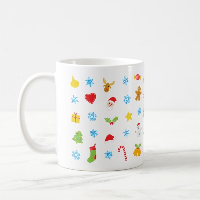 Cute Christmas pattern Coffee Mug (Left)