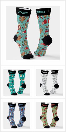 Cute Christmas Pattern Personalized Socks