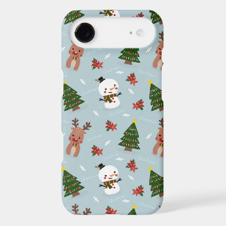 Cute Christmas Pattern | Snowman, Reindeer & Tree  iPhone 17 Air Case