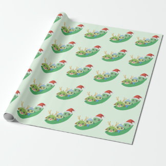Cute Christmas Peas Pattern Wrapping Paper