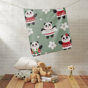 Cute Christmas Penguin Baby Blanket