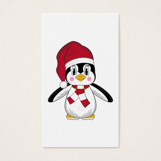 Cute Christmas Penguin Bookmark (Front)