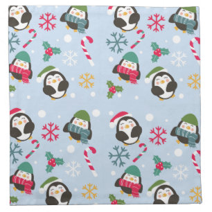 Cute Christmas Penguin Cloth Napkin