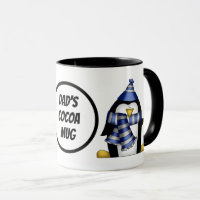 Cute Christmas penguin Dad's cocoa mug