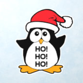 Cute Christmas Penguin Ho Ho Ho Wall Decal (Insitu 1)