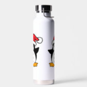 Cute Christmas Penguin Ho Ho Ho Water Bottle (Left)