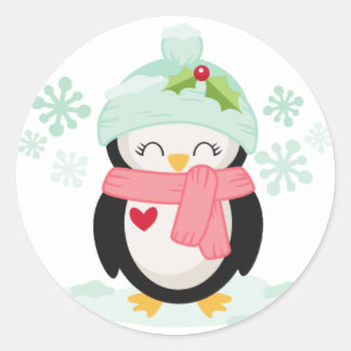 Cute Christmas Penguin illustration Sticker