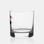 Cute Christmas Penguin Personalize Whiskey Glass (Left)