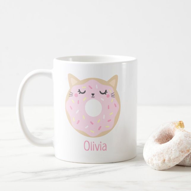 Cute Christmas Penguin Personalized Christmas Mug (With Donut)