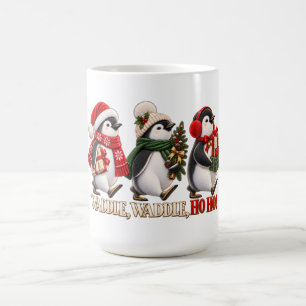 Cute Christmas Penguin Waddle Ho Ho Color Morph Mug