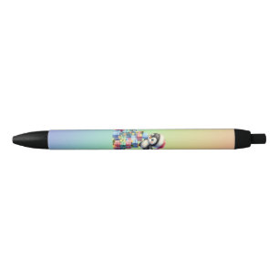Cute Christmas Penguin with Gifts and Lights Card Pen
