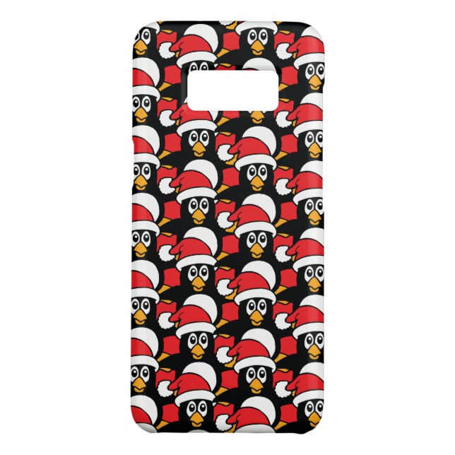Cute Christmas Penguins Pattern Red Case-Mate Samsung Galaxy Case (Back)