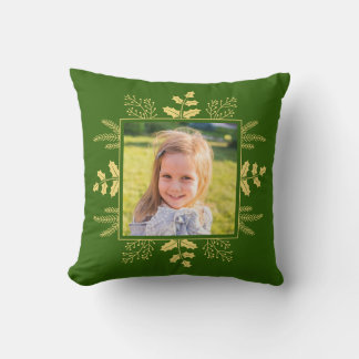 Cute Christmas Photo Throw Pillow