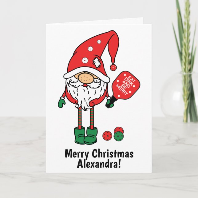 Cute🎅 Christmas pickleball  Card (Front)