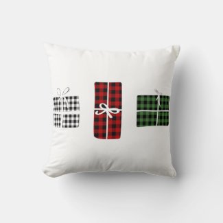 Cute Christmas Pillow Buffalo Check Gifts 