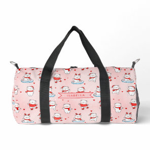 Cute Christmas Polar Bear  Duffle Bag