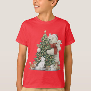 Cute Christmas Polar Bear & Friends T-Shirt