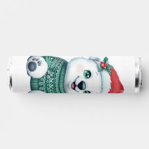 Cute Christmas Polar Bear in Festive Sweater Breath Savers® Mints
